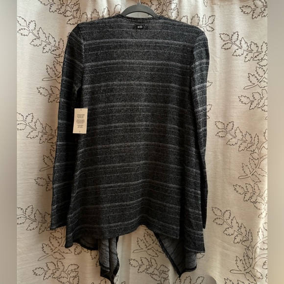 NWT-VOLCOM Gray Striped Lightweight Open Cardigan; Sz Small **Smoke Free Home** - Picture 5 of 8